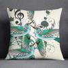 Musical Note Guitar Series Pattern Home Decoration Pillow Case Square Office Cushion Cover