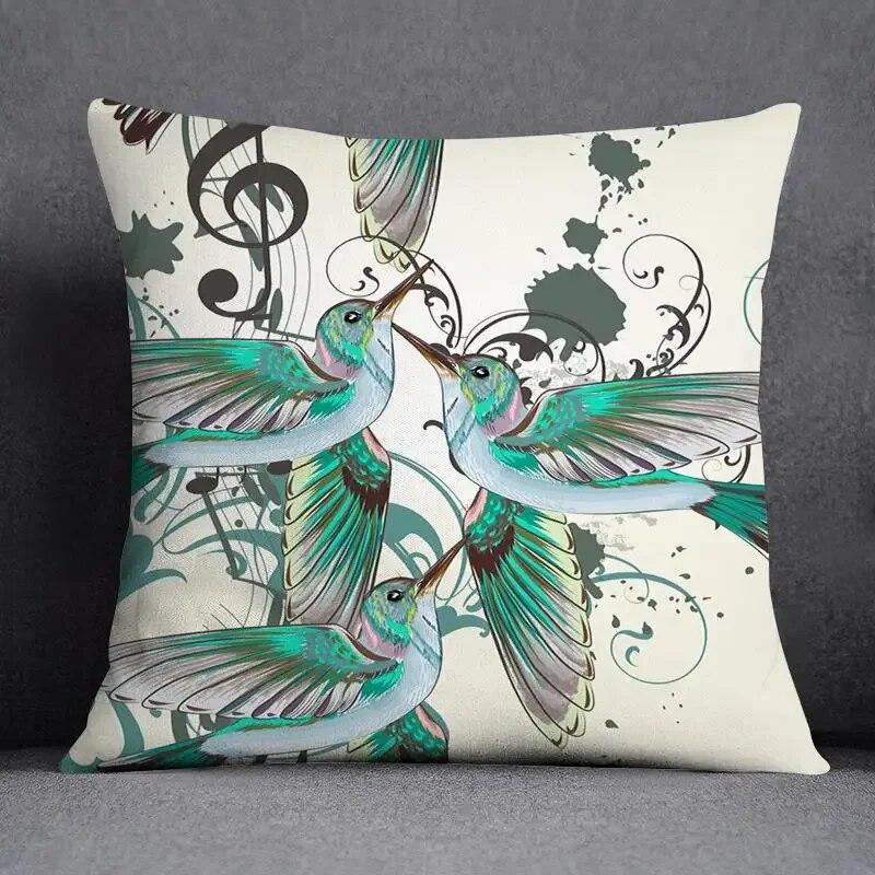 Musical Note Guitar Series Pattern Home Decoration Pillow Case Square Office Cushion Cover