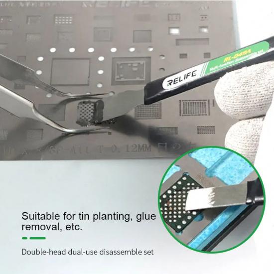 RELIFE RL-049A Double-headed Multi-function Prying Knife for Iphone Android Remove The Glass Back Cover Tin Scraping Knife Tools