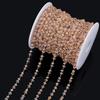0.5M 1M Colorful Crystal Ball Beaded Chain Glass Beads Necklace Chain Accessories for Jewelry Making Component Crafts DIY Supply