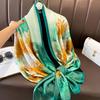 Silk Scarf Women's Fashion Simulation Silk Printing Summer Sun Protection Beach Scarf Scarf Dual-purpose Oversized Outer Shawl Air Conditioner