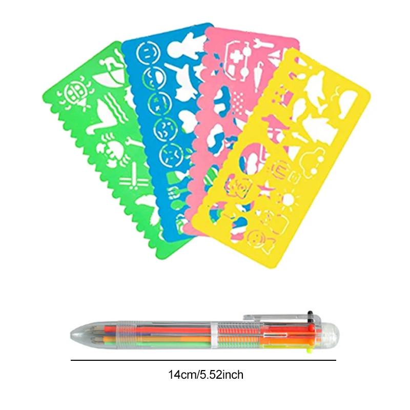 4Pcsset Children Painting Template Drawing Stencils Set Early Childhood Drawing Toys Art Crafts Kids Educational Toy Tmz