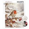 Kit de Peinture Diamant et Perles DIY pour Adultes et Débutants Rouge-gorge d'Hiver Artisanat Scintillant Art. Décoration Murale Maison Cadeaux Faits Main
