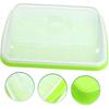 DOITOOL 1 Set Sprouter Tray with Lid Cultivation Germination Nursery Sprouting Tray Wheatgrass Soybean Grower for Garden Home Office