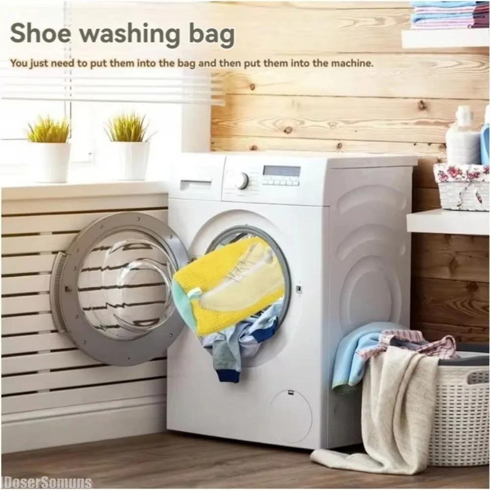 1/2PC Washing Shoes Bag Cotton Laundry Net Fluffy Fibers Easily Remove Dirt Washing Bags Clothes Organizer Cleaning Kit