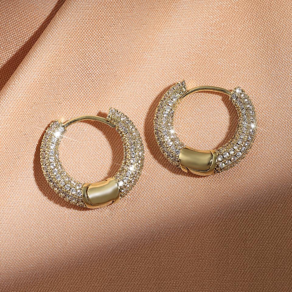 

ZAKOL Модные серьги-кольца с микропаве из циркония для женщин, роскошные, с цирконием AAA, для вечеринок, аксессуары, подарок