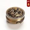 Dragon and Phoenix Large Incense Burner, Incense Cone Burner, Tea Burner, Aromatherapy Machine, Three-legged Alloy Incense Burner, Zen-style Incense