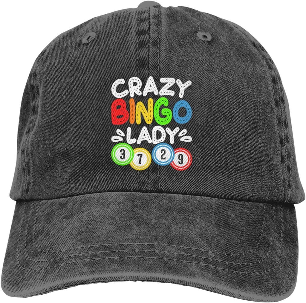 Galna Bingo Människor Basebollkeps Golf Pappahatt Justerbar Original Klassisk Lågprofil Keps Herr Dam