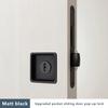 Black Invisible Pocket Sliding Door Lock with Side Handle for Balcony Kitchen Bathroom Bedroom - Pocket Door Hook Lock