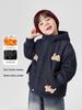 2025 New Boys' Thickened Fleece-Lined Denim Hooded Jacket - Winter Toddler Clothing