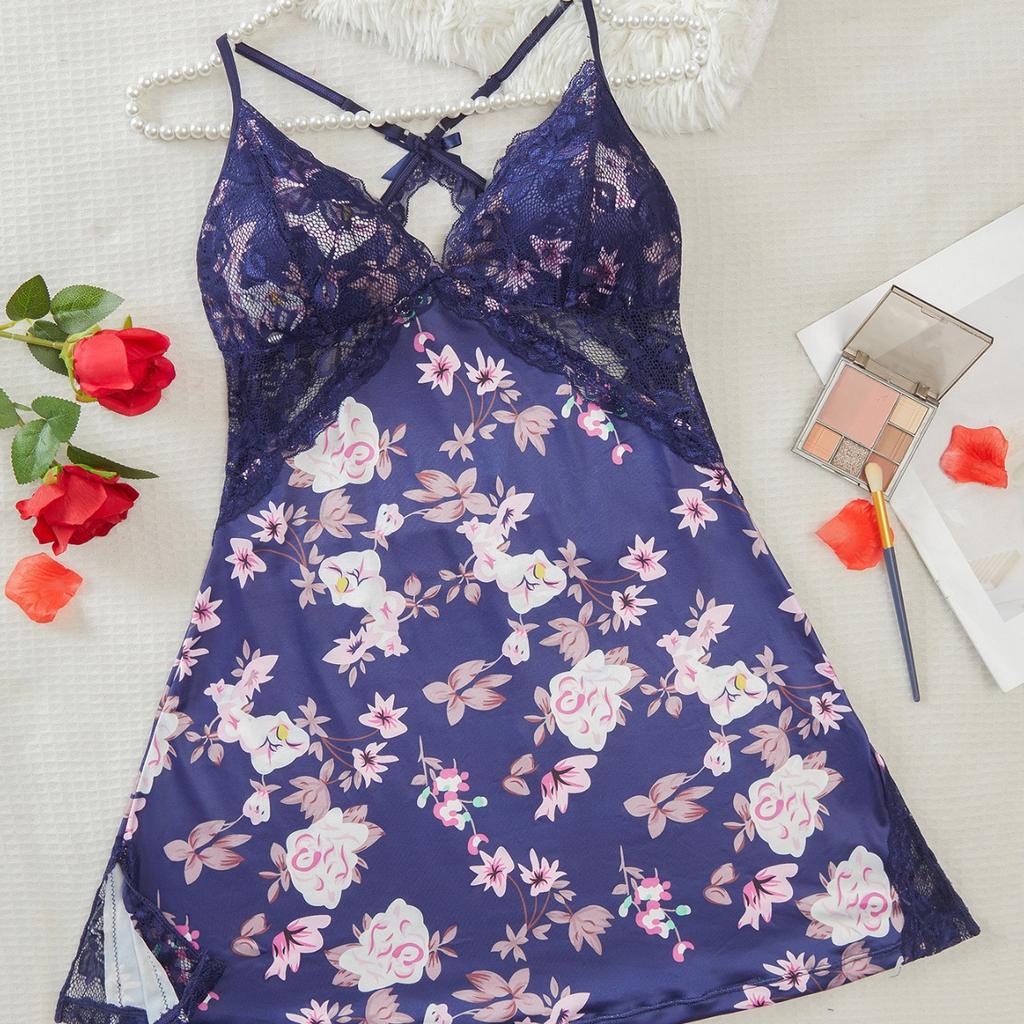 Europe, America, Summer Beautiful Back Thin Clothing, Sexy Suspender Short Skirt Lip Print Cartoon Cute Print