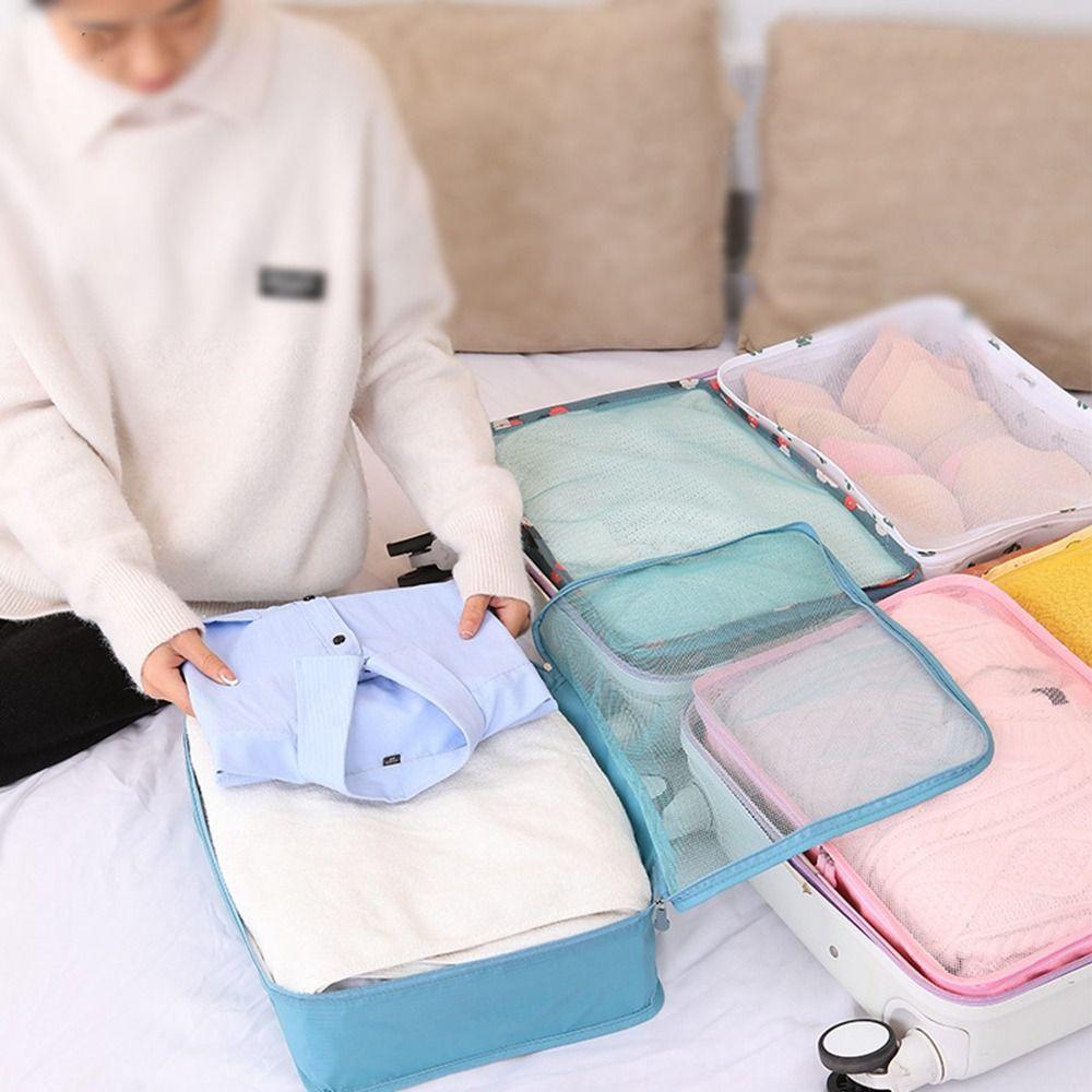Large Capacity Travel Clothing Storage Bag Cube System Clothes Storage Organizer  Home