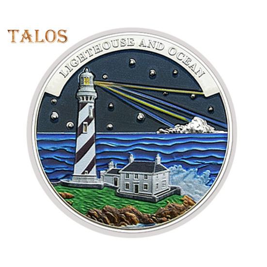 Lighthouse Ocean Coin Metal Collectible Coin Inspiring Long Voyage Travel Souvenir Coin for Self Collection Commemoration
