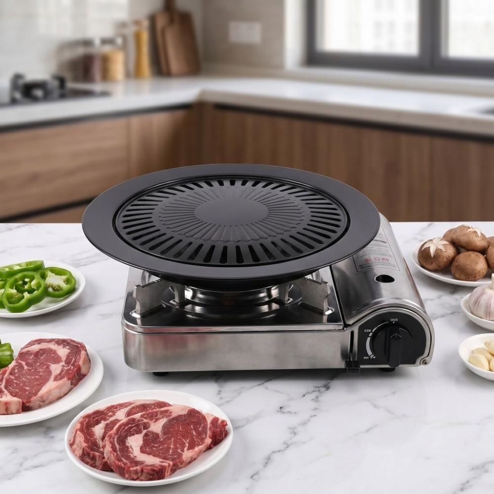 Nonstick Barbecue Pan Iron Grill Rack Thick Korean BBQ Grill Pan  Tourist Picnic Camping