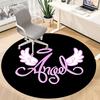 1pc Angel WingsChair Carpet for Office, Indoor Non-Slip Washable Polyester Fiber Carpet, Mat For Office, Machine Washable