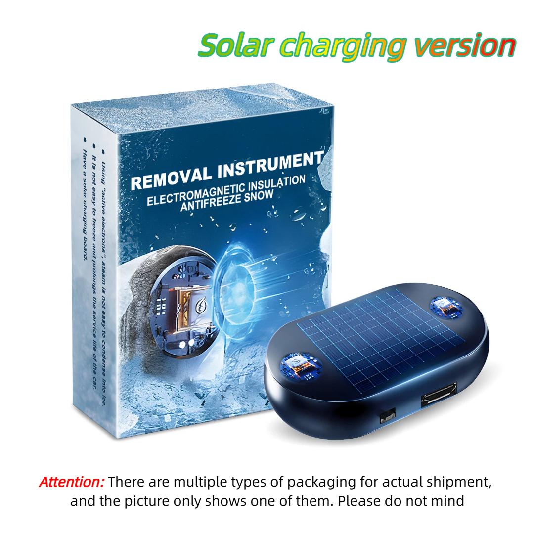 

Antifreeze Snow Removal Device for Car Windshields and Rearview Mirrors - Portable Antifreeze Tool Solar Version A