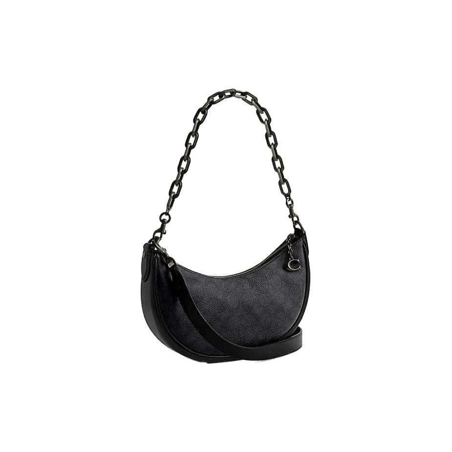 COACH Mira Artificial Leather Crescent Bag, Portable Crossbody Bag, Shoulder Bag Medium Women's CQ764-MWO1U