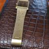 Used CITIZEN Quartz Men's Watch Square Gold Black Dial