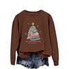 Christmas Letter Fun Print Casual Round Neck Hoodie