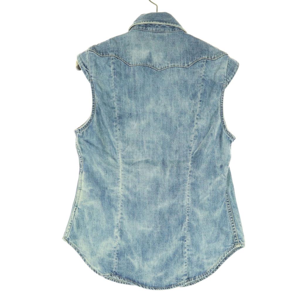 Unbenutzt Levi's French Sleeve Denim Weste XS blau Damen Gebraucht