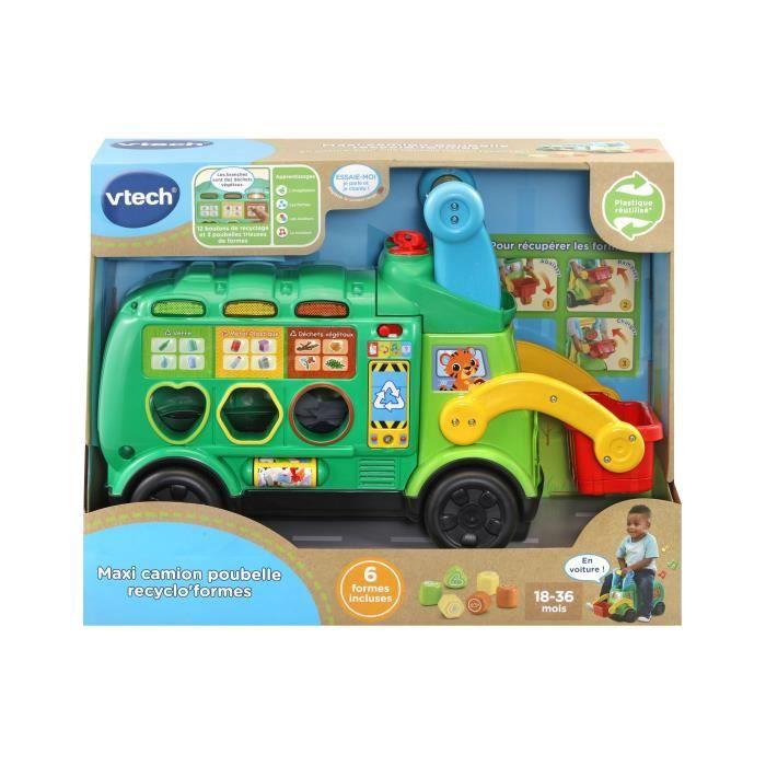 Porteur Maxi Camion Poubelle Recyclo'Formes - VTECH BABY - Jouet éducatif pour enfant de 18 à 36 mois