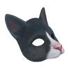 Lifelike Cat Half Face Cover Masquerade Halloween Cosplay Party Carnival Prop