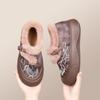 Cotton shoes women's winter embroidered snow boots polyurethane shoes cold-proof and warm cotton boots piled and thickened fluffy shoes