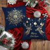 Christmas Themed Pillowcases: Snowflake, Deer, Bell & Christmas Tree Designs Sofa Room Cushion Cover Home Decoration Gift