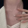 Compact Sugar Cube Necklace Women'S Simple Fashion Niche Exquisite Temperament Versatile Geometric Pendant Premium