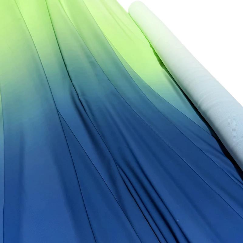 50cm Chiffon Gradient Fabric Hanfu Ancient Style Rainbow Gradient Fabric Stage Costume Design Skirt Dress DIY Sewing Material