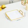 Large Rectangular Tea Tray: Food-Grade Home Tray for Teacups, Snacks, Fruits, Bread, Dining Use