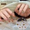 5A Champagne Champagne & Coffee Tone Zirconia Nail Art Rhinestones - Irregular Shapes: Water Drop, Horse Eye, Pigeon Egg.