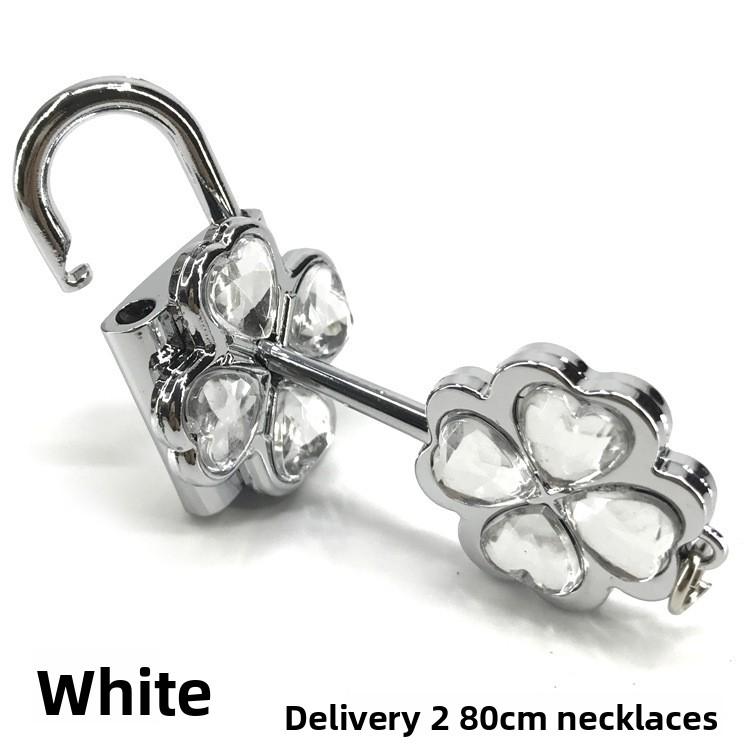 Crystal Necklace Concentric Lock Pendant Can Be Opened with Couple Necklace