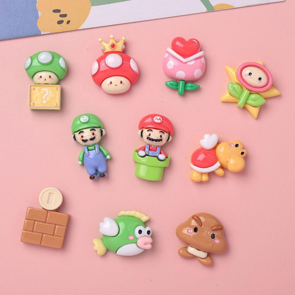 Cartoon Glossy Resin Ornaments: DIY Accessories for Hair Clips, Phone Cases, Water Cups, and Headwear