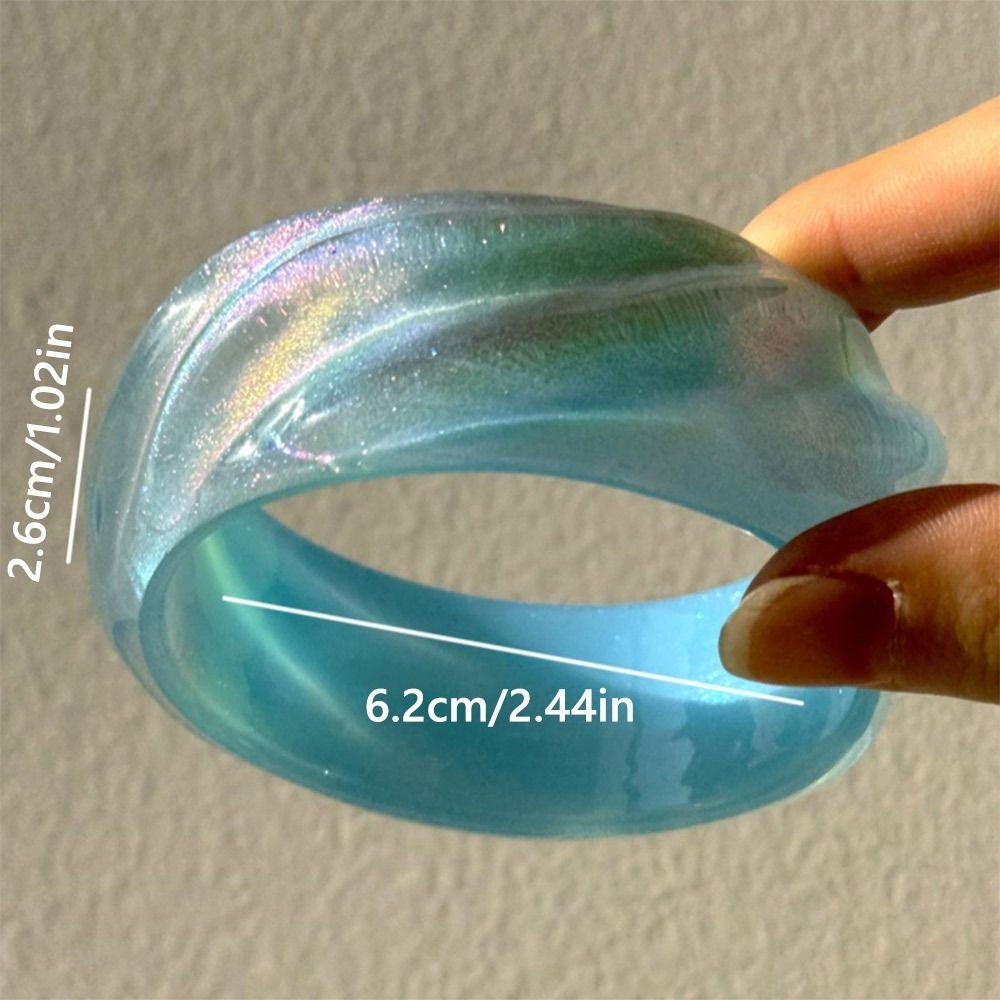 Resin Chunky Bangle Irregular Simple Bangle Creative Gift Cuff Bracelet Jewelry Accessories