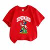 Kids Boys Girls 100% Cotton Crew Neck Short Sleeve T-Shirt, Cute Cartoon Game Character Print Casual Tee for Children Daily Wear Summer Tops