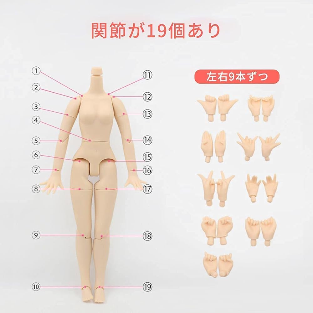 Icy Fortune Days 1/6 BJD Doll with 19 Improved Joints, 4 Eye Colors, Articulated Toy