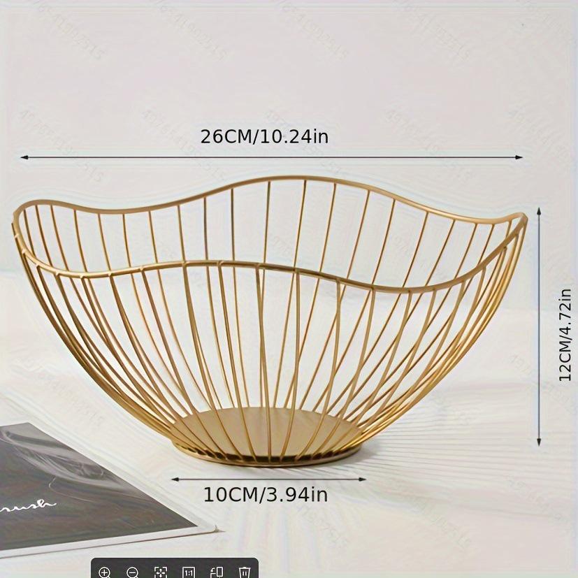 Cesto Portfrutta Minimalista Nordico in Ferro Battuto - Decorazione Creativa per Soggiorno per Snack e Caramelle
