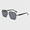 2025 Trendy Double Beam Square Pilot Sunglasses - Unisex European & American Half Frame Style