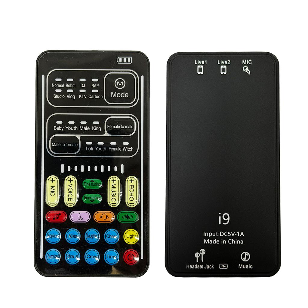 Voice Changer Sound Card, Male To Female/Female To Male, Baby/Lolita/King Modes, DJ/RAP/KTV, for Streaming