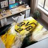 Borussia Dortmund Muster Teppich, Innen-/Außenmatte, für Picknick, Spielzimmer, Schlafzimmer, Büro, Wohnzimmer, Heimdeko Teppich, Geburtstagsgeschenk