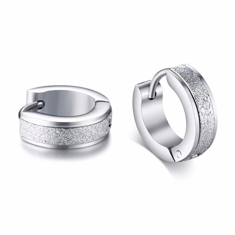 Hoop Earrings for Men Small Earings Stainless Steel Punk Hip Hop Male Women Jewelry