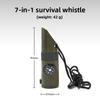 Outdoor Camping Seven-in-one Multi-functional Whistle ALICE Survival Whistle Life-saving Whistle with Flashlight Thermometer Compass