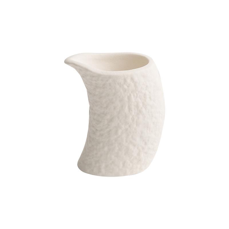 Irregular Ceramic  Boats Curved Steak Sauce Pot Seasoning Pot Small Milk Can Milk Cup Solid Color Creative Kitchen Tool