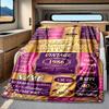 Vintage Birthday Celebration Blanket Personalized Name Soft Comfortable Stylish Blanket Car Blanket Perfect For Travel Camping Outdoor Home Suitable