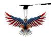 Unique 2d American Flag Eagle Car Interior Rearview Mirror Keychain Decoration