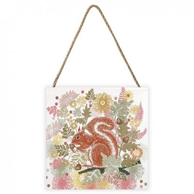 Bloco de madeira Summer Thornton Woodland Nature Squirrel