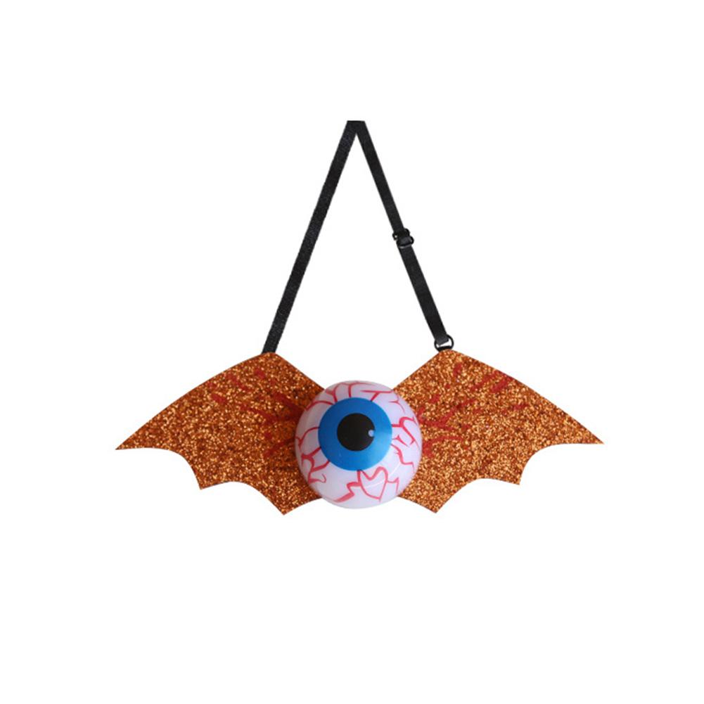 

Halloween Eyeball Glow Tie Spooky Light Up Bat Shape Creepy Halloween Dance Party Decor Glow Eyeball Necktie Kids/Adults Halloween Accessory #04