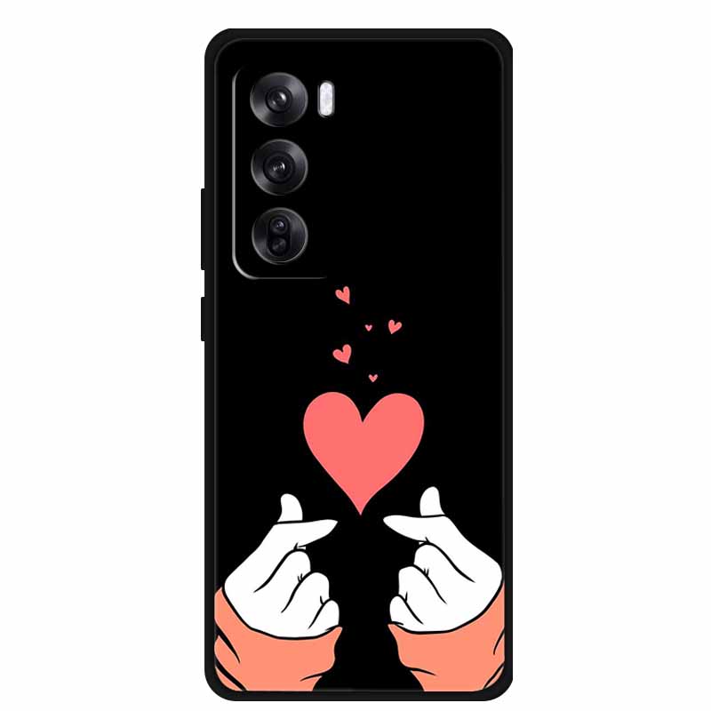 Funda For OPPO Reno 12 / Reno12 Pro Global Case Fashion Printed Soft Silicone Back Cover For Reno12 Pro Cat Phone Case Reno12 5G