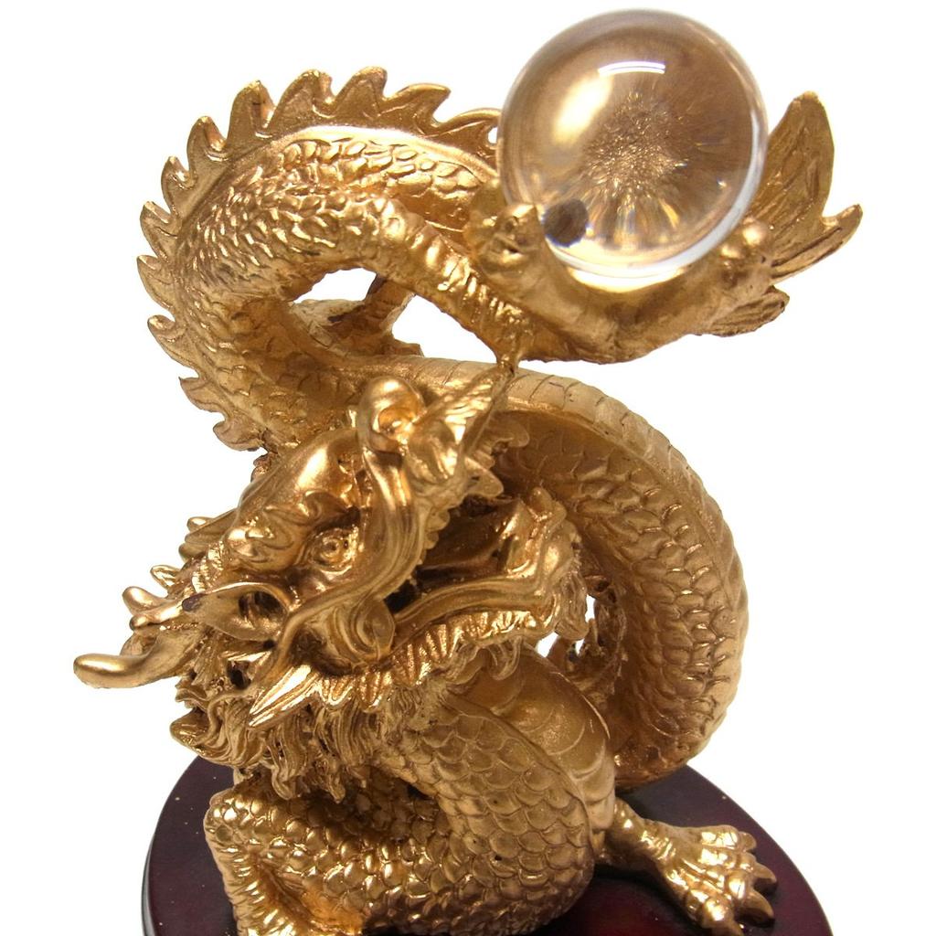 Ryusho Feng Shui Dragon Beaded Dragon Feng Shui Good Luck Figurine